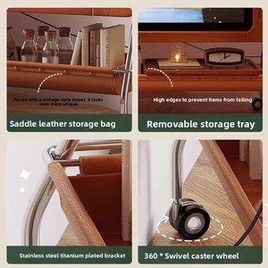 <span class=keywords><strong>Mueble</strong></span> de <span class=keywords><strong>TV</strong></span> Móvil de Madera Maciza Estilo Vintage <span class=keywords><strong>con</strong></span> <span class=keywords><strong>Ruedas</strong></span>, Diseño Nórdico, Muebles para el Hogar, para Salas de Estar, Dormitorios y Oficinas - Product Image 3