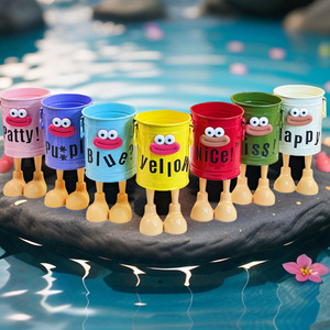 Quirky Metal Pen Holder Round Uv Printing <b>Large</b> Capacity Student Desktop Storage <b>Box</b> Office Decoration <b>Gift</b> - Product Image 2