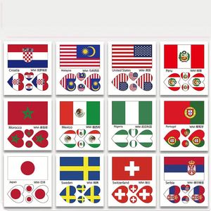 Tatuaje Facial Temporal Impermeable No Tóxico - Pegatina Personalizada con Bandera de País para Aficionados al Deporte y Animadores - Product Image 4