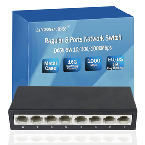 Kim loại trường hợp bàn <span class=keywords><strong>Ethernet</strong></span> chuyển đổi 8 cổng 10 100 1000M Gigabit <span class=keywords><strong>Ethernet</strong></span> không được quản lý mạng chuyển đổi <span class=keywords><strong>Hub</strong></span> - Product Image 2