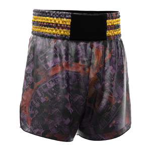 Pantalones Cortos de MMA Personalizados con Impresión Digital, Transpirables, de Secado Rápido, Elásticos, con Logotipo Delantero y Trasero, Cordón Ajustable, para Artes Marciales, Unisex, Adultos - Product Image 4