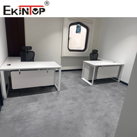 Ekintop Ensemble organisateur de petit bureau moderne en métal blanc Bureau en métal avec 1 tiroir
