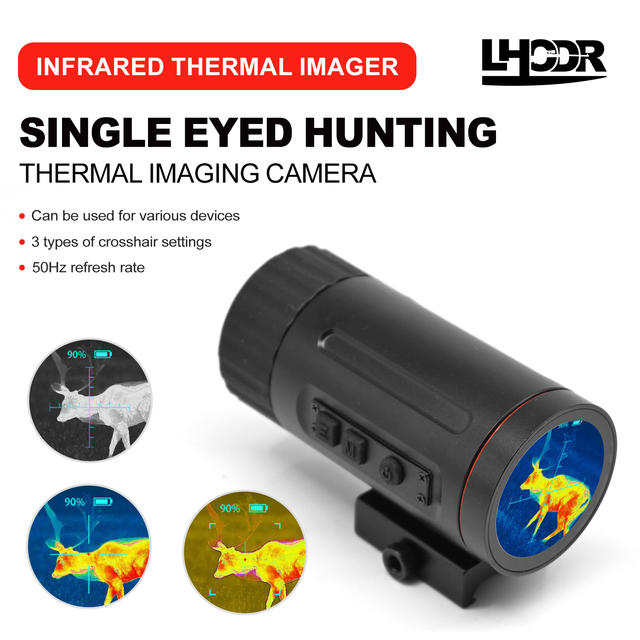 LHODR 9.7/30mm Thermal Imaging Scope 320*240 Infrared Thermal Imager Night Hunting Monocular Screen Crosshair Aiming