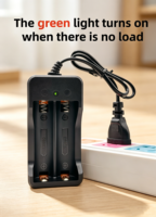 Chargeur de batterie double fente 18650, station d'accueil universelle intelligente à charge indépendante avec prise UE pour cellules lithium-ion de lampe de poche