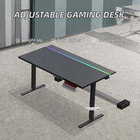 Bureau de jeu électrique réglable pour le travail de bureau avec largeur et hauteur de table d'ordinateur extensibles