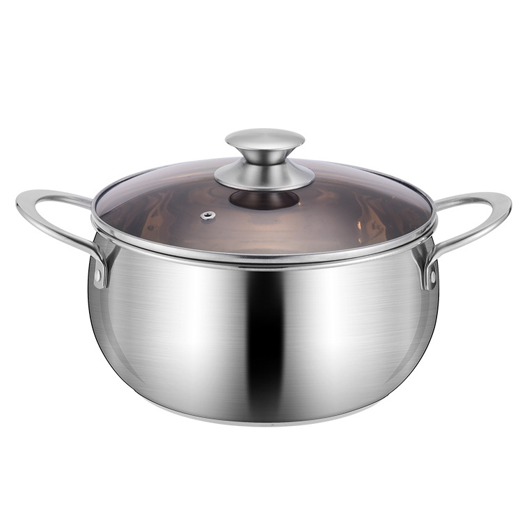 Оптовая продажа, кастрюли для супа из высококачественной нержавеющей стали, посуда для домашнего приготовления