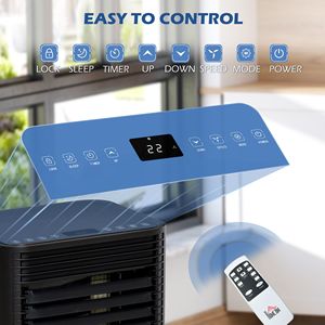 Climatiseur 10000 BTU d'occasion, neuf, avec modes de refroidissement et de déshumidification, télécommande, minuterie 24h, noir, pour pièces, voitures, extérieur, Wi-Fi 10000 BTU - Product Image 5