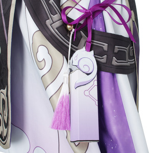 Honkai: Personaje de Star Rail Fu Xuan Cosplay vestido púrpura Cosplay disfraz Mujer con aretes para la cabeza - Product Image 5