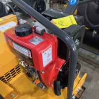 BOPU Mini Rouleau Compact Vibratoire Portatif 300 kg 15 kN 4 kW pour Béton et Sol avec Moteur