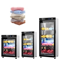 Armoire chauffe-serviettes électrique professionnelle en acier inoxydable avec stérilisation UV et ozone à basse température