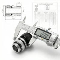 Conexión de Compresión de Tubo Flexible de Aluminio Anodizado OEM Personalizado para Refrigeración Líquida G1/4 con Anillo de Compresión Cromado y Mecanizado CNC