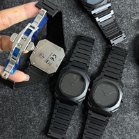 Montre à quartz ultra-fine avec grand cadran, chiffres arabes, boîte cadeau de luxe, montre pour homme en plastique étanche
