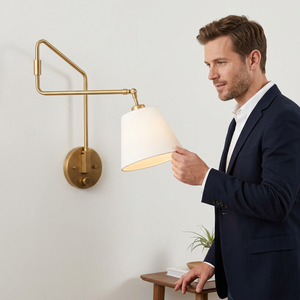 Modern Brass Wall Sconce Geometric Shape Removable Shade Indoor Lighting Fixture for Living Room Home Decor - Product Image 1