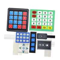 Teclado de Membrana con Botones de 1, 3, 4, 5, 12, 16, 20 Teclas, Matriz de Teclas 1x4, 1x5, 4x4, 4x5, Panel de Control, Kit DIY