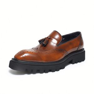 Nouvelles Chaussures Habillées pour Hommes en Cuir Véritable Italien, Style Oxford, à Boucle, Tendance et Personnalisables - Product Image 6