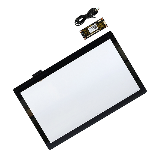 21.5" Optical Glass Touchscreen Overlay, AG/AR/AF Treated Surface with USB Connectivity & ILITEK Chip for Digital Signage Kiosk