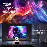 Projecteur de jeux vidéo Smart TV HD720P, mini projecteur de cinéma maison, WiFi 4K, Android 12, courte portée, rechargeable