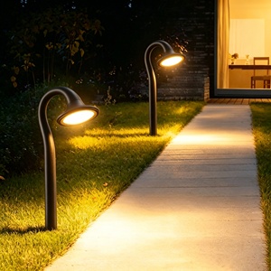 Lampe de jardin LED en aluminium minimaliste moderne, indice de protection IP65, étanche, pour l'extérieur, éclairage paysager au sol - Product Image 2