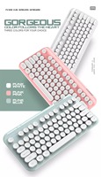 Keyboard Bisnis Nirkabel FV-WI8 2.4G Mini Tanpa Suara Portabel untuk Kantor