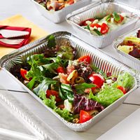 750ml Aluminium Emporter Argent Feuille D'étain Boîte À Lunch Plaque En Aluminium Emballage Alimentaire Conteneur En Feuille D'aluminium Feuille Plateau Avec Couvercle