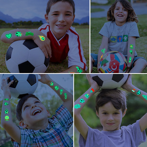Set de 10 Pegatinas de Tatuajes Luminosos de Fútbol Jack&Sunny, Papel de Transferencia por Agua para Torneos de Clubes, <span class=keywords><strong>Celebraciones</strong></span> de Aficionados, Fiestas - Product Image 2