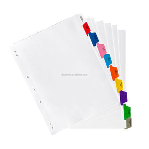 Pembagi <span class=keywords><strong>Binder</strong></span> kertas putih dengan 10 sisi tab berwarna PET anf kata-kata cetak untuk 3 atau <span class=keywords><strong>7</strong></span> <span class=keywords><strong>BInder</strong></span> cincin - Product Image 3