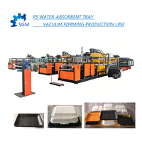 Ligne de production de vaisselle jetable en mousse PS, contrôlée par PLC, haute productivité, écologique, facile à utiliser, avec moteur de pompe