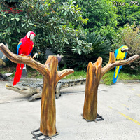 Modèle d'animaux animés grandeur nature Modèle d'oiseaux animatroniques avec plume