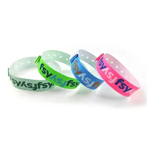 2023 Popular Vinyl Wrist Band Disposable Bracelet Id Wristbands Custom Bracelet For Events Hotel Bracelets