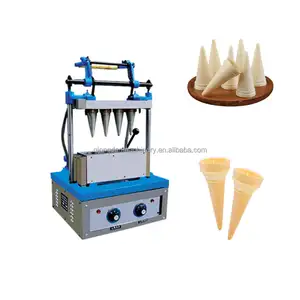 Industrial use different shape ice cream sugar cone wafer biscuit machine ice cream cone making machine chocolate and ice cream