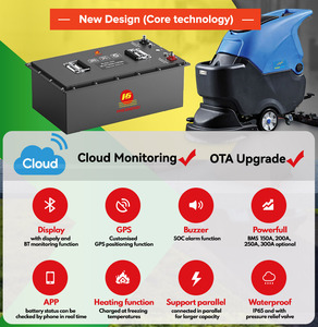 เครื่องทำความสะอาดพื้นไฟฟ้าแบตเตอรี่100Ah 24V 36V 48V แบตเตอรี่ Lifepo4 200Ah 150Ah - Product Image 3