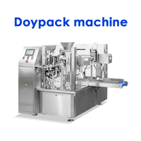 Automatische roterende machine voor het verpakken van voorgevormde gusset stand-up pouches voor snoep, gedroogd fruit en snacks