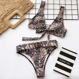 ชุดบิกินี่หรูหราแบบชิ้นเดียว ผ้าซาตินจีบระบาย เอวสูง พิมพ์ลาย/ลายจุด  คอลเลคชั่นใหม่ปี 2025 สำหรับผู้หญิง - Product Image 6