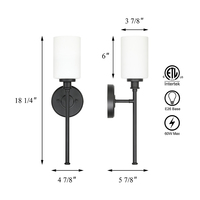 Lampe murale d'intérieur ETL, lampe murale de chambre à coucher, personnalité simple, petite applique murale, applique murale LED moderne