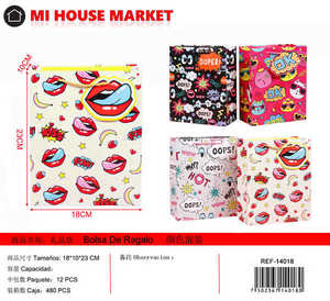 Sacchetto Regalo in Carta Stampata a 4 Colori per Feste, Vendita all'Ingrosso Ref-14018 - Product Image 1