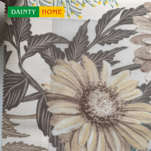 Bán Buôn Dệt In Rèm Tuyệt Thiết Kế Mới Lá Mô Hình In Cửa Sổ Tuyệt Voile Rèm Cửa Cho Phòng Khách - Product Image 2