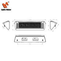 Projecteur de travail LED universel à faisceau large, lumière blanche 6000K, montage en surface, lampe de scène pour véhicules tout-terrain, bateaux et utilitaire LML-13X-36