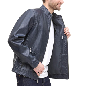 Chaqueta de Lona y Cuero para Hombre, Nueva Colección 2025, Transpirable, Impermeable, Resistente al Viento, Personalizable, con Cierre, para Primavera, Precio Bajo - Product Image 6
