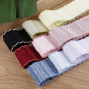 Bricolage fait à la main pince à cheveux à chevrons motif <span class=keywords><strong>de</strong></span> vague ruban Polyester coton bord tissu pour vêtements chapeaux chaussures sangle - Product Image 1