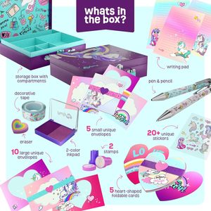 Đẹp Tôi Unicorn Văn Phòng Phẩm Thiết Lập Cho Trẻ Em Tốt Nhất Món Quà Sinh Nhật Cho Cô Gái Tuổi 6-12 Thư Viết Nghệ Thuật Kit Preteen Đồ Chơi Thủ Công - Product Image 2