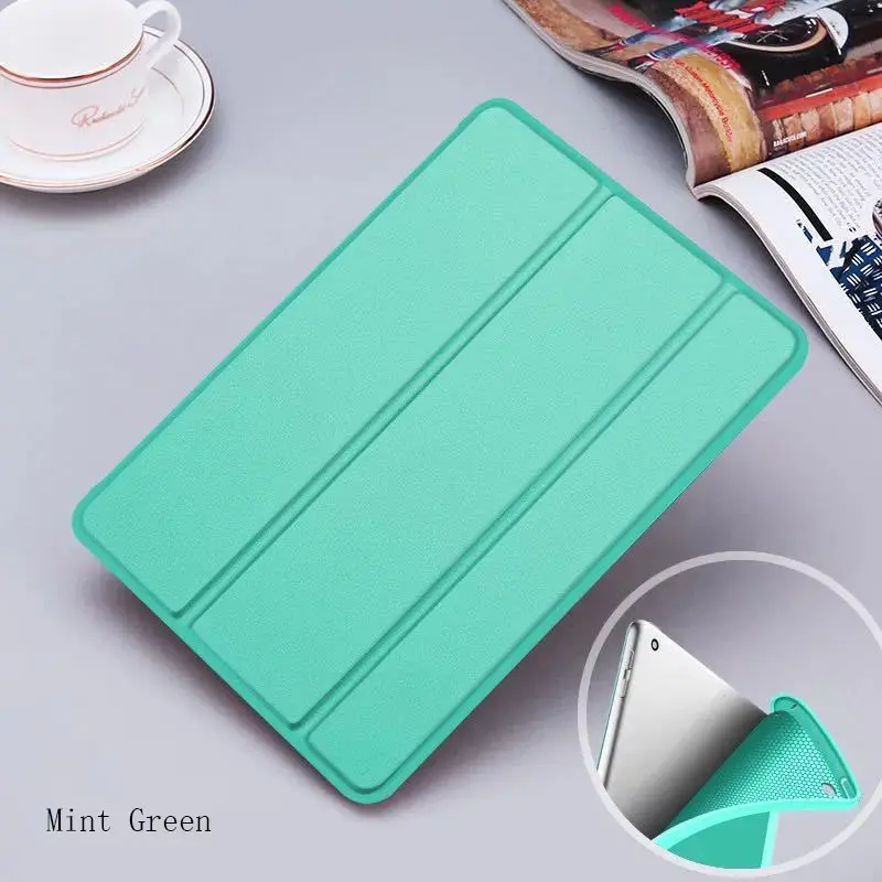 2024 new Silicon Auto Wake Sleep Fold Stand Smart Slim Charging Tablet Case for iPad 10 Air4 11pro mini for Samsung Tab Cover