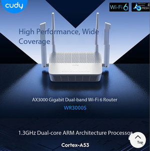 เราเตอร์ไร้สายแบบดูอัลแบนด์ Gigabit WiFi6 ทะลุกำแพง WR3000S >>ผลิตภัณฑ์บ้านอัจฉริยะ - Product Image 1