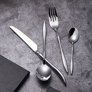 Cao Cấp Ngoài Trời Cắm Trại Dao Kéo Đặt Vàng Bạc 304 Thép Không Gỉ 18/8 <span class=keywords><strong>Flatware</strong></span> Bộ Đồ Ăn Đồ Ăn Cho Trường Học Căng tin - Product Image 1