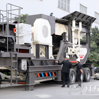 Alibaba populaire Mobile concasseur de pierres criblage usine Portable mâchoire concasseur de pierres fabricant 50-80TPH 90 -- 650 t/h Stable