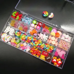 2021 New Design Kawaii Accessories Resin Nail Art Charms Flower /Gummy Bear/Cnady/3D Nail Art Decorations Rhinestones