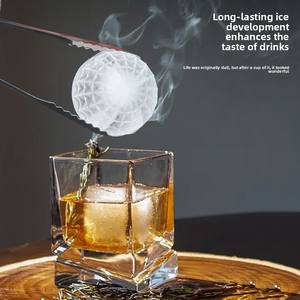 Grands bacs à glaçons en silicone de qualité supérieure sans BPA 2 pouces gros cubes et boules pour une libération facile fabricant de verre à liqueur pour whisky Cocktails - Product Image 3