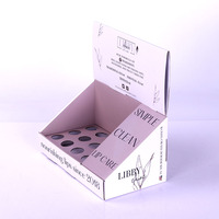 Support d'affichage en carton personnalisé pour comptoir, présentoir de comptoir en carton pour cosmétiques et parfums, boîte d'affichage de table en papier