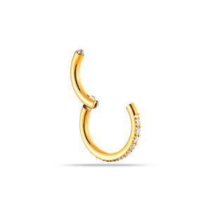 <span class=keywords><strong>Orecchino</strong></span> Clicker in Titanio ASTM-F136 per Helix, Daith, Tragus, 5mm - Gioielli per Piercing Orecchio e Naso, Anello a Segmento Incernierato - Product Image 6