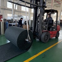 FIRSTRATE Anti-Slip SBR 2mm Lantai Karet Anti Air untuk Gym, Tikar Ubin Karet Gulung, Pemasangan dengan Lem untuk Bengkel, Penggunaan Dalam/Luar Ruangan 5+