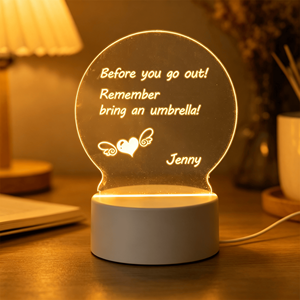 Diy 3D <b>LED</b> Gift Blank Night <b>Light</b> Creative Rewrite Acrylic Note Board <b>LED</b> Rewritable Night <b>Light</b> with Memo Board - Product Image 4